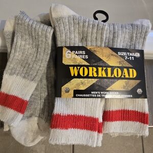 Men's Gray and Red Casual Socks